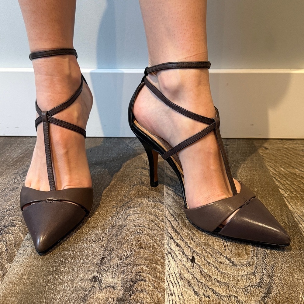 Massimo Dutti | 3 Tone- Double Strap Heels